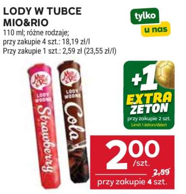 Lody w tubce Mio&Rio