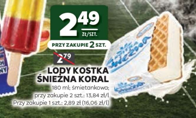 Lody Kostka Śnieżna Koral