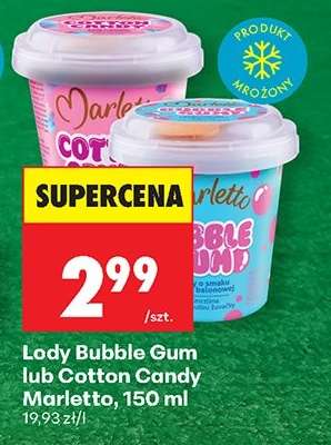 Lody Bubble Gum lub Cotton Candy Marletto, 150 ml