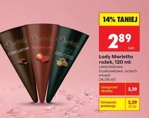 Lody Marletto rożek 120 ml