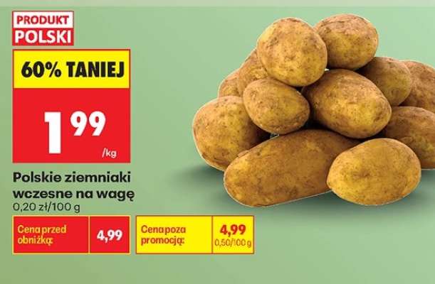 Polskie ziemniaki wczesne na wagę