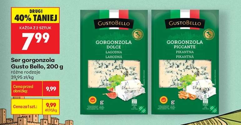 Ser gorgonzola Gusto Bello, 200 g