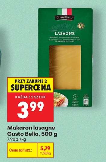 Makaron lasagne Gusto Bello 500 g