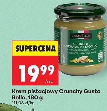 Krem pistacjowy Crunchy Gusto Bello, 180 g