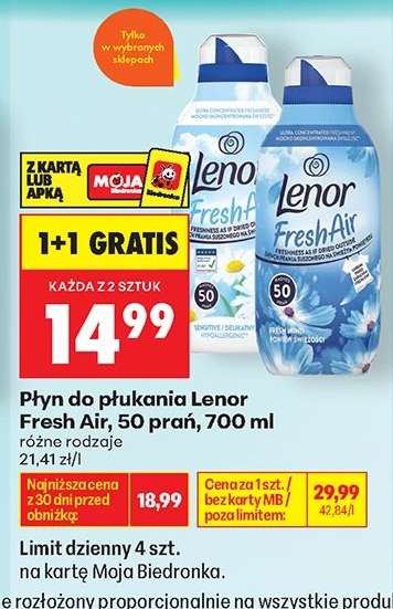 Płyn do płukania Lenor Fresh Air, 50 prań, 700 ml