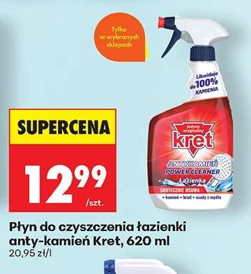 Płyn do czyszczenia łazienki anty-kamień Kret, 620 ml