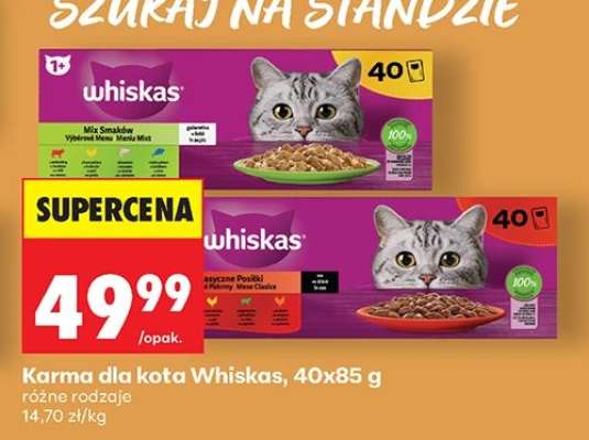 Karma dla kota Whiskas, 40x85 g