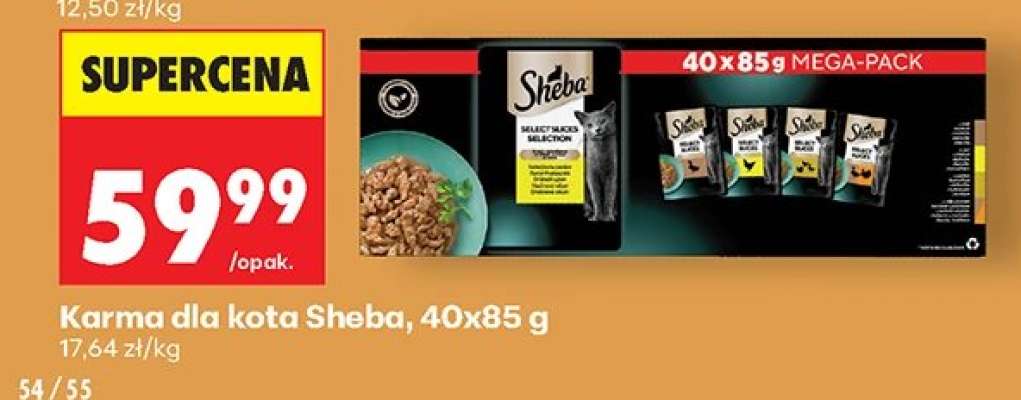 Karma dla kota Sheba, 40x85 g