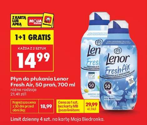 Płyn do płukania Lenor Fresh Air, 50 prań, 700 ml