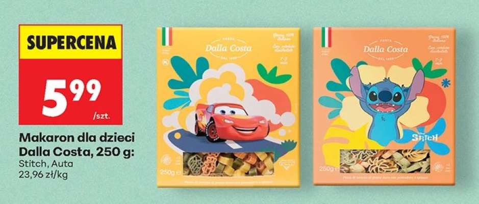 Makaron dla dzieci Dalla Costa, 250 g