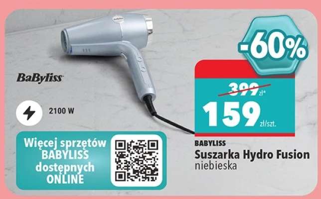 BABYLISS Suszarka Hydro Fusion niebieska