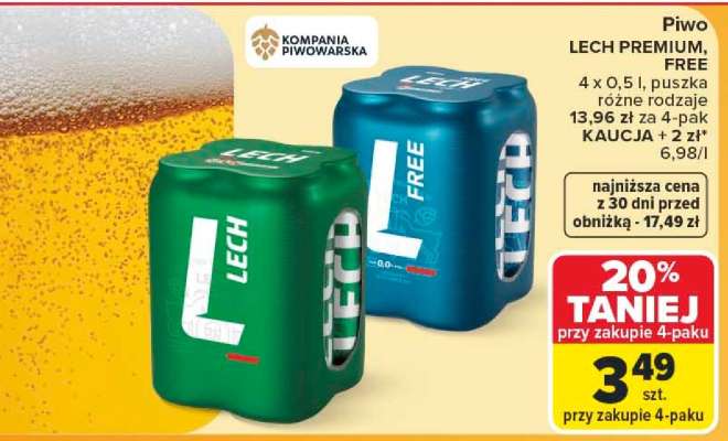 Piwo Lech Premium/Free