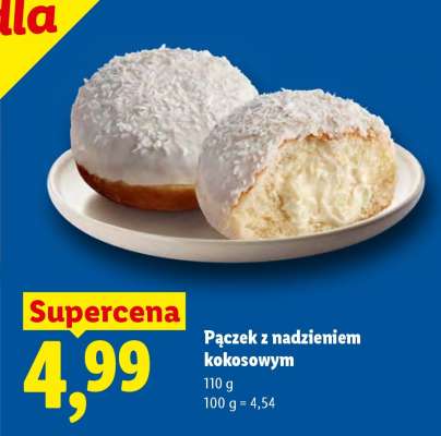 Pączek z nadzieniem kokosowym
