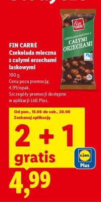 FIN CARRÉ Czekolada mleczna z całymi orzechami laskowymi