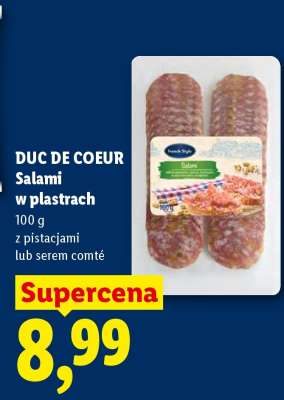 DUC DE COEUR Salami w plastrach