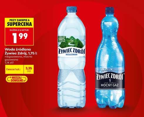 Woda źródlana Żywiec Zdrój, 1,75 l