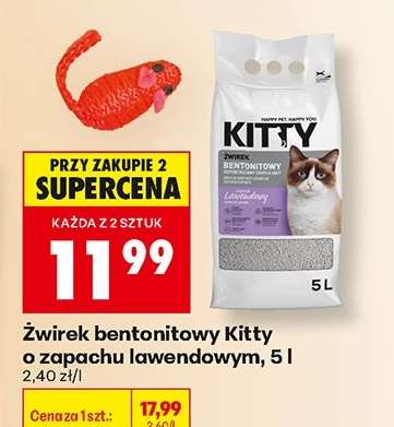 Żwirek bentonitowy Kitty o zapachu lawendowym, 5 l