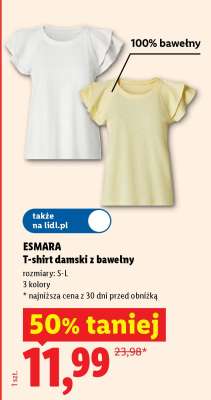 ESMARA T-shirt damski z bawełny