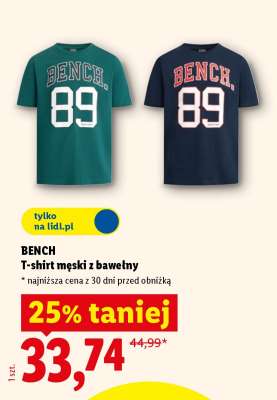 BENCH T-shirt męski z bawełny