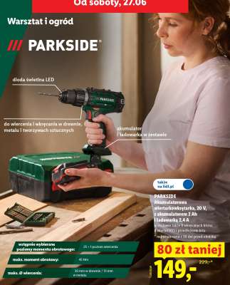 PARKSIDE Akumulatorowa wiertarko-wkrętarka