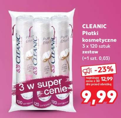 CLEANIC Płatki kosmetyczne 3 x 120 sztuk zestaw