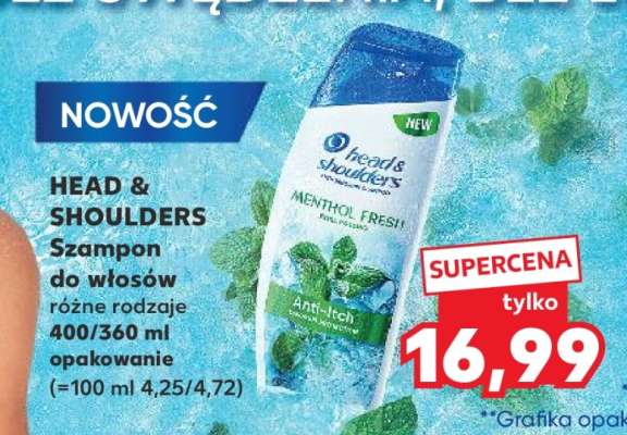 HEAD & SHOULDERS Szampon do włosów różne rodzaje 400/360 ml opakowanie