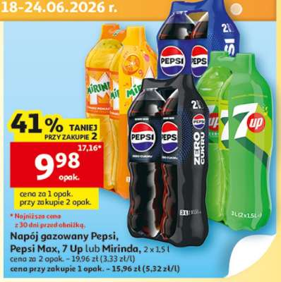 Napój gazowany Pepsi, Pepsi Max, 7 Up lub Mirinda