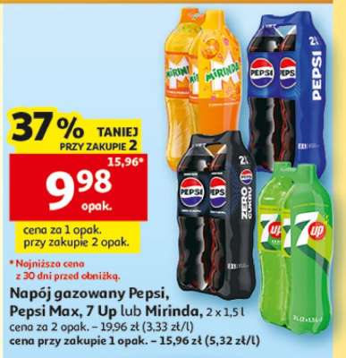 Napój gazowany Pepsi, Pepsi Max, 7 Up lub Mirinda