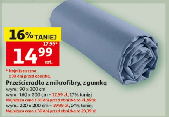Prześcieradło z mikrofibry, z gumką