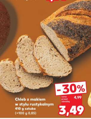 Chleb z makiem w stylu rustykalnym