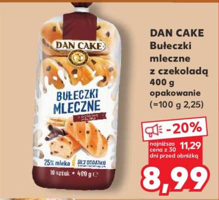 DAN CAKE Bułeczki mleczne z czekoladą 400 g