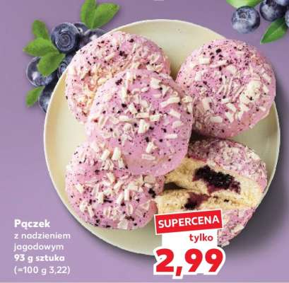 Pączek z nadzieniem jagodowym
