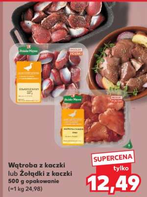 Wątroba z kaczki lub Żołądki z kaczki 500 g opakowanie