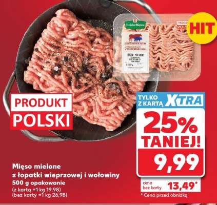 Mięso mielone z łopatki wieprzowej i wołowiny