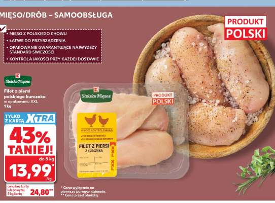 Filet z piersi polskiego kurczaka w opakowaniu XXL