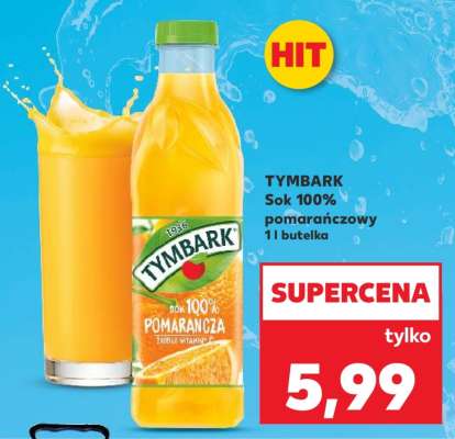TYMBARK Sok 100% pomarańczowy 1l butelka