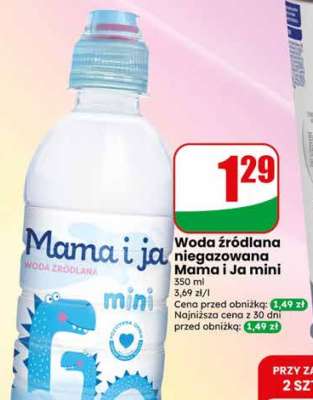 Woda źródlana niegazowana Mama i Ja mini
