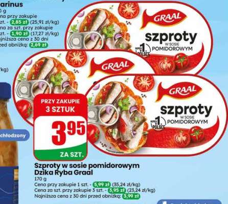 Szproty w sosie pomidorowym Dzika Ryba Graal