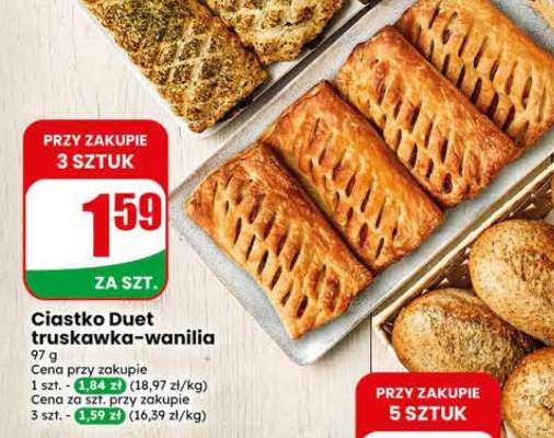 Ciastko Duet truskawka-wanilia