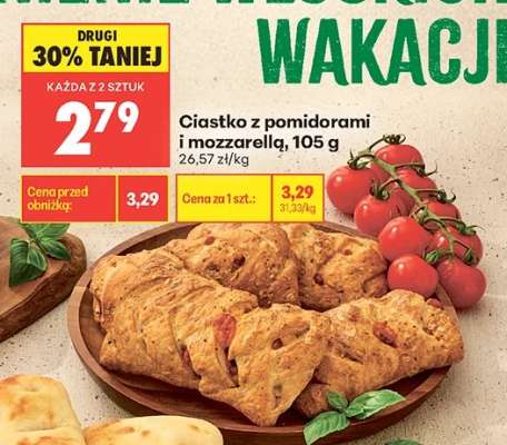 Ciastko z pomidorami i mozzarellą, 105 g