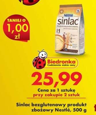 Sinlac bezglutenowy produkt zbożowy Nestlé , 500 g