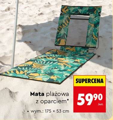 Mata plażowa z oparciem