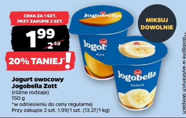 Jogurt owocowy Jogobella Zott