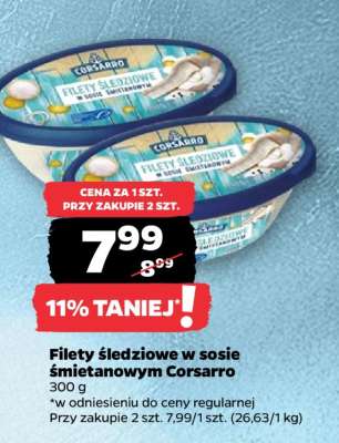Filety śledziowe w sosie śmietanowym Corsarro