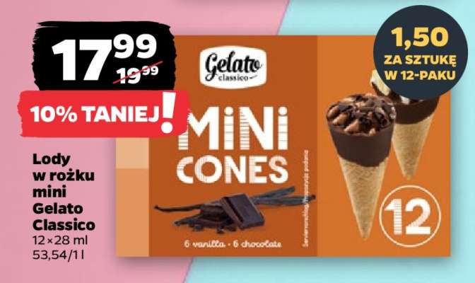 Lody w rożku mini Gelato Classico