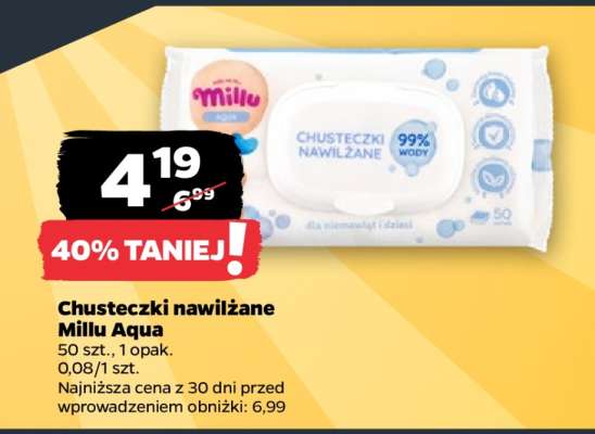 Chusteczki nawilżane Millu Aqua