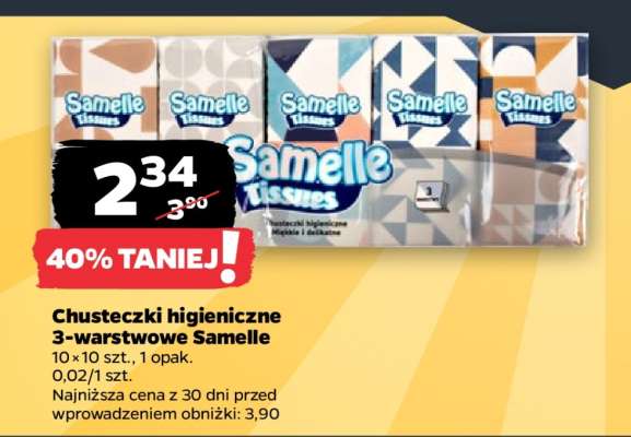Chusteczki higieniczne 3-warstwowe Samelle