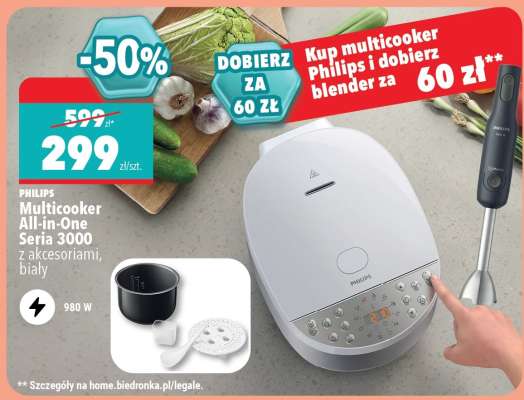 Multicooker All-in-One Seria 3000 z akcesoriami, biały