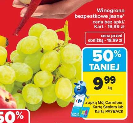 Winogrona bezpestkowe jasne
