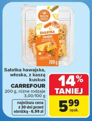 Sałatka hawajska, włoska, z kaszą kuskus